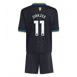 Manchester United Joshua Zirkzee #11 Tredjetrøje Børn 2025-26 Kortærmet (+ Korte bukser)